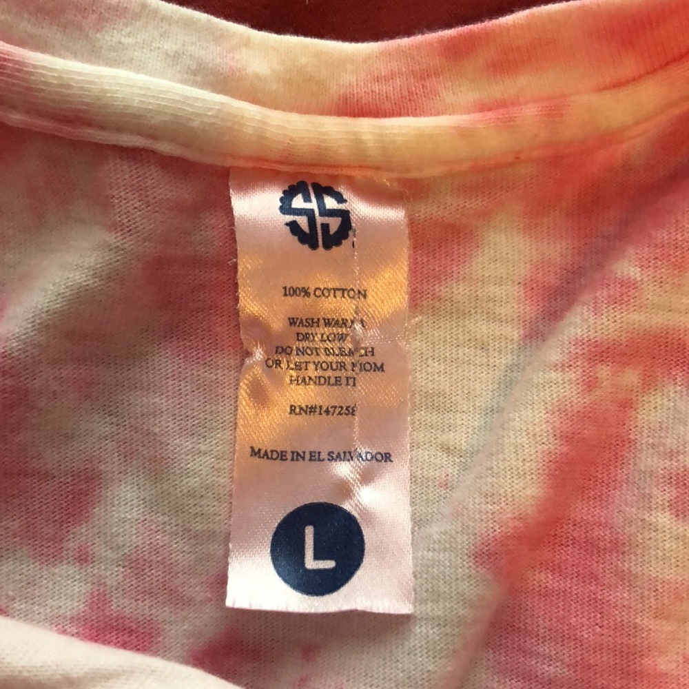 Simply Southern Tank. Pink and White TieDye. Sz Large. - Picture 4 of 6